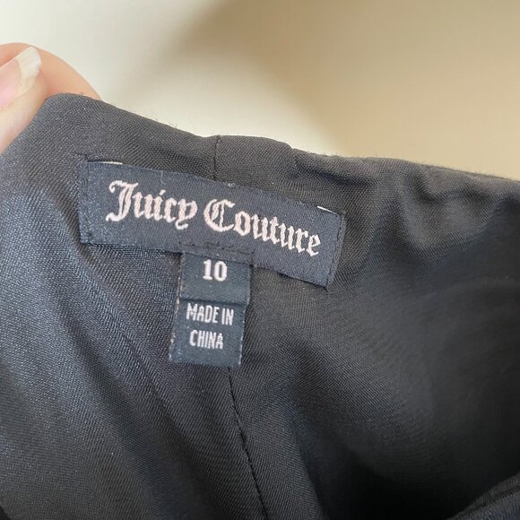 Juicy Couture Black Ponte Layered Hem Mini Dress Size 10 Runs Small - Picture 12 of 16
